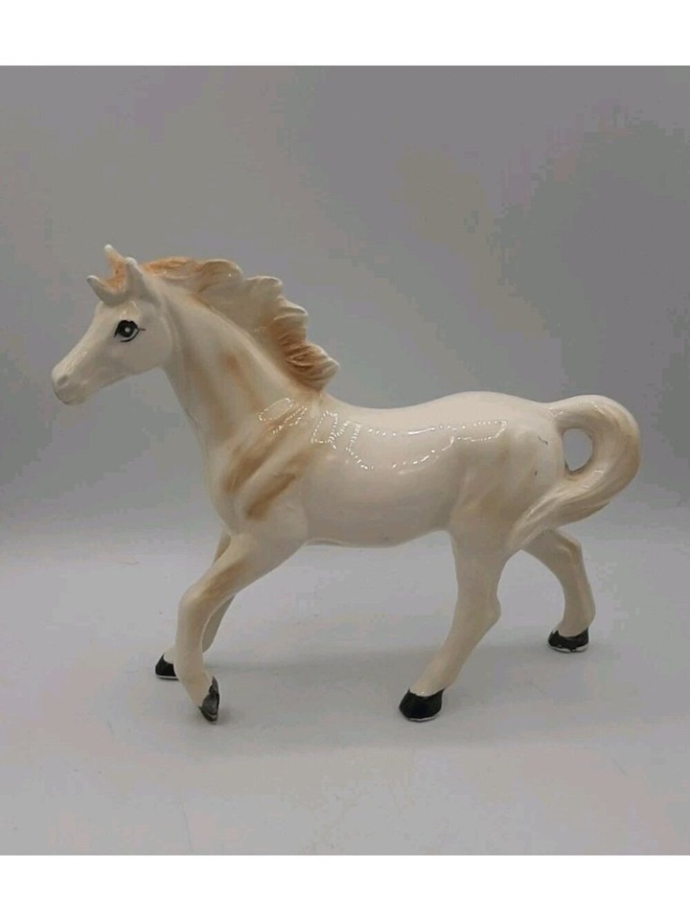 Vintage White Horse Figurine Ceramic Statue Made in Japan Enesco